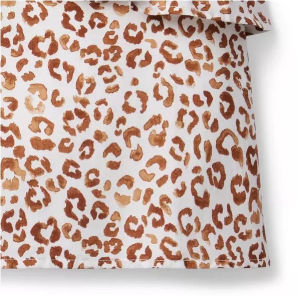 Janie and Jack Argan Oil Leopard Cheetah Ruffle One Shoulder Tank Top Size 7 - Picture 6 of 6
